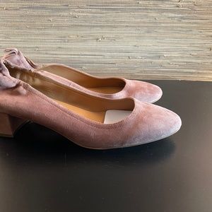 J. Crew New Nude Suede Flat
